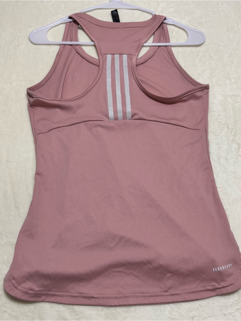 adidas Women's Dusty Pink Racerback Tank Top - Picture 2 of 9